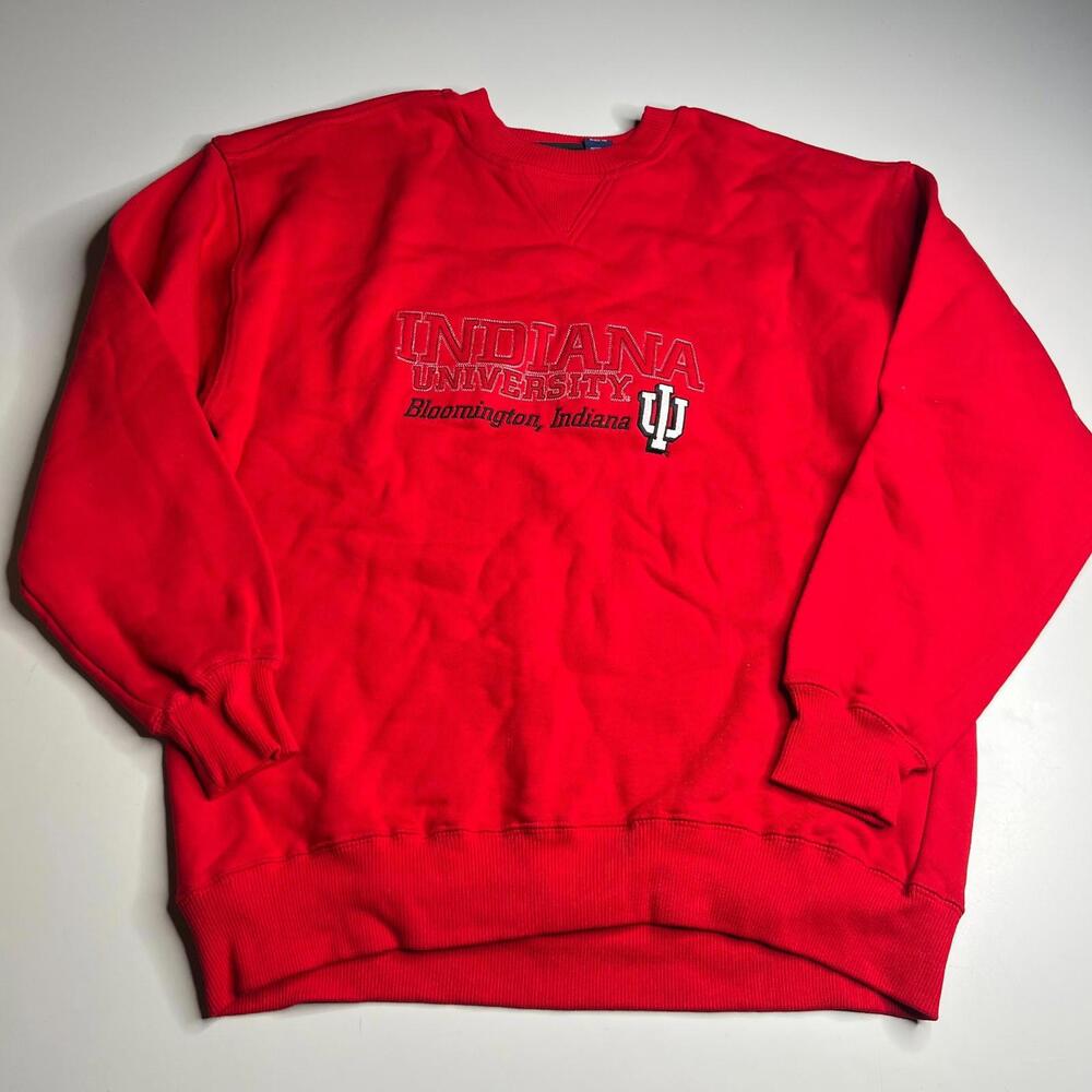 Indiana University Hoosiers Crewneck Sweatshirt Red IU Bloomington Size M